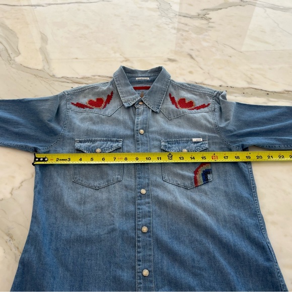 MOTHER DENIM SURF GIRL SCHOOL DISTRESSED SHIRT SIZE MEDIUM NWOTS! - Picture 10 of 17